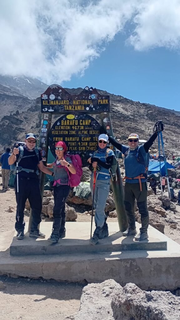 Kilimanjaro Barafu Camp Group Before Summit Tanzania