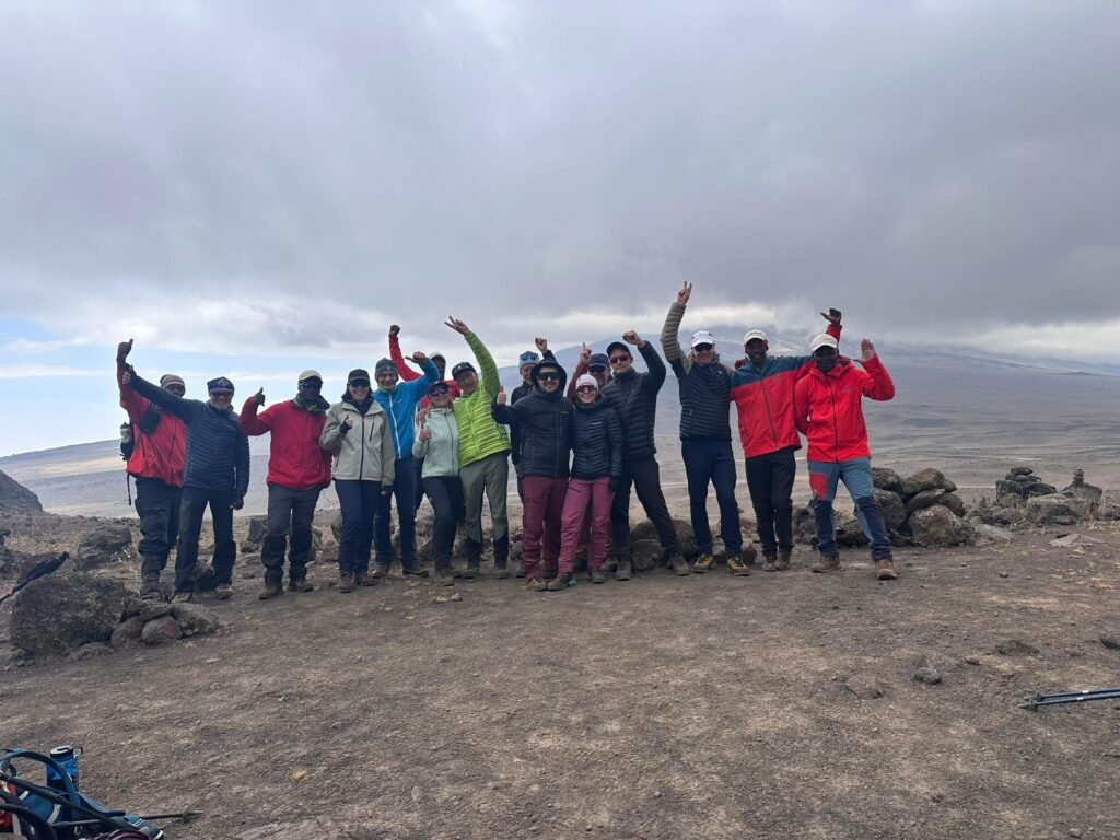 Lemosho Machame Kilimanjaro High Altitude Group Celebration Tanzania