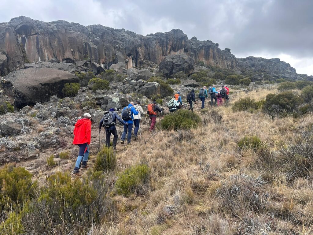 Lemosho Machame Kilimanjaro Hikers Barranco Style Rocky Trail Tanzania