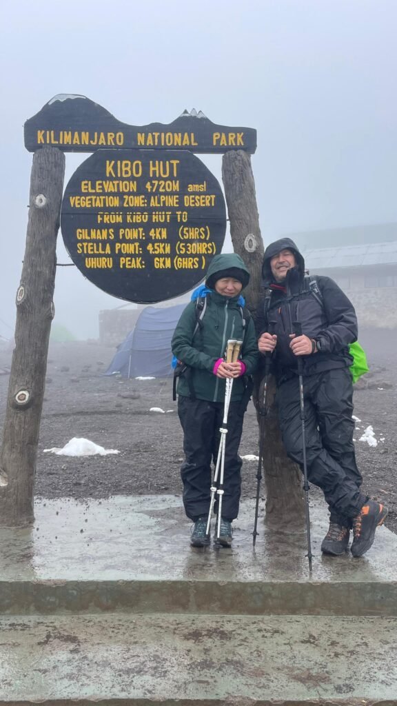 Marangu Route Kilimanjaro Kibo Hut Sign Climbers Tanzania
