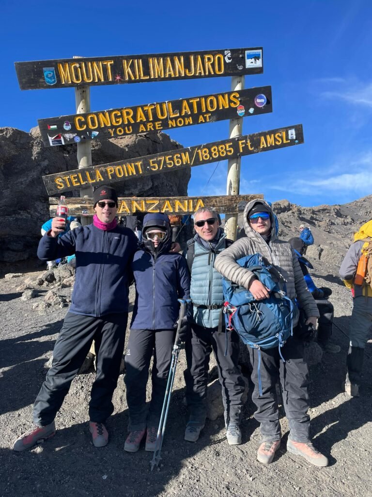 Marangu Route Kilimanjaro Stella Point Summit Sign Group Tanzania