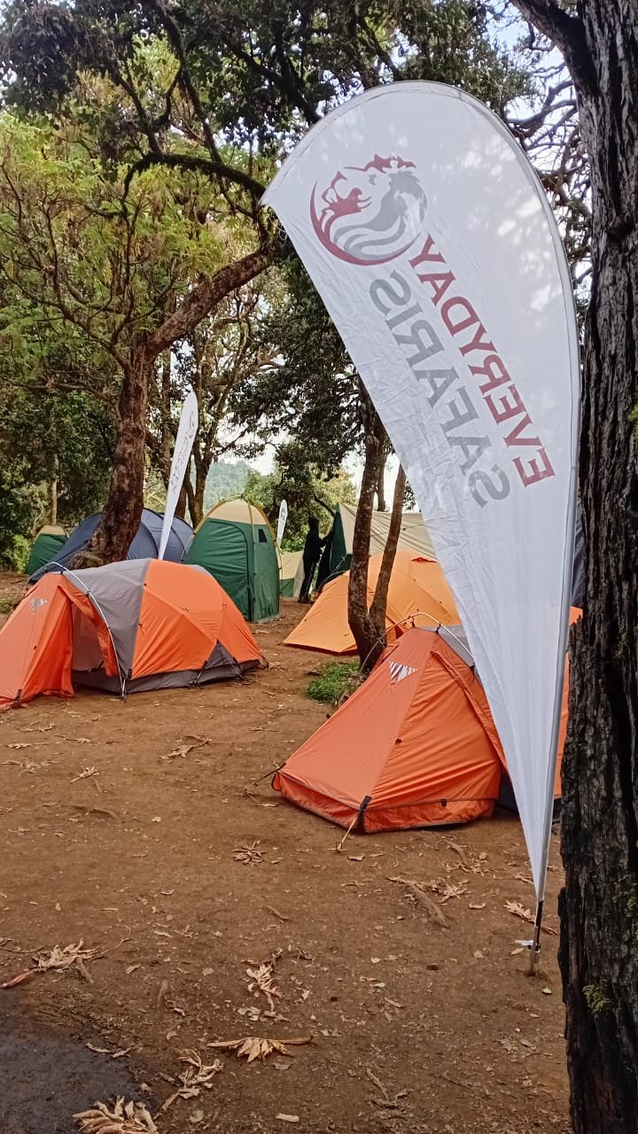 Private Kilimanjaro tented mountain camp in Tanzania