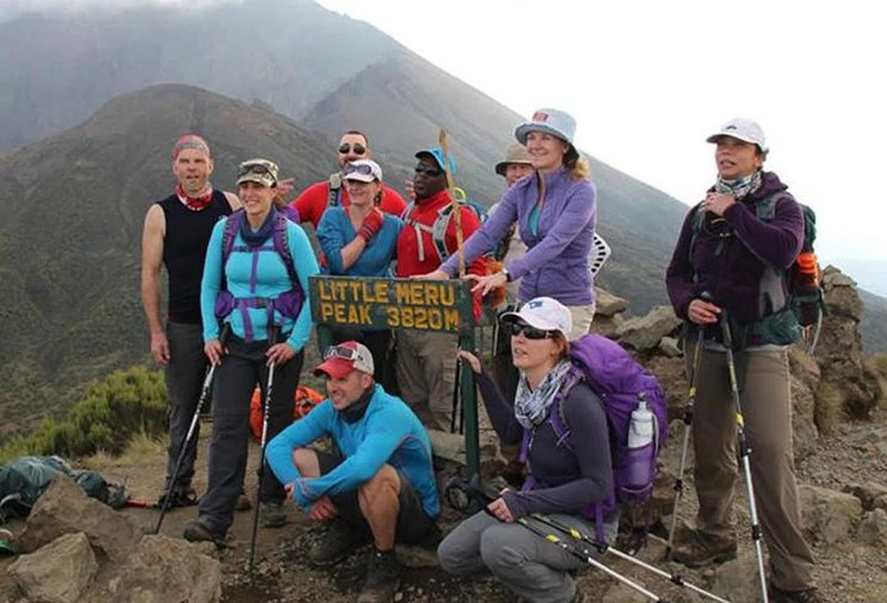 Mount Meru Climbers At Little Meru Viewpoint During Momella Route Trek 1