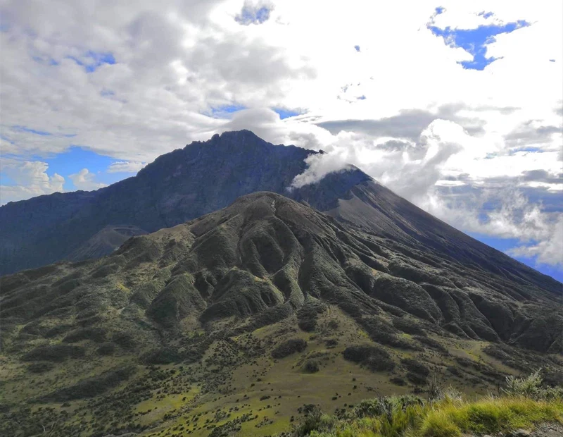 Mount Meru Volcanic Cone And Rugged Crater Landscape Arusha Tanzania 1