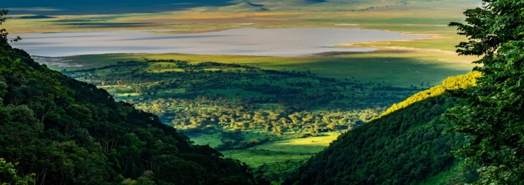 Ngorongoro Crater Panoramic View Across Caldera Floor And Rift Highlands Alternate View 02 1