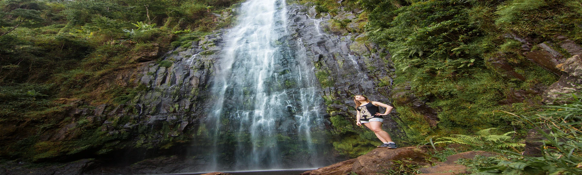 Scenic tanzania waterfall and rainforest nature day trip