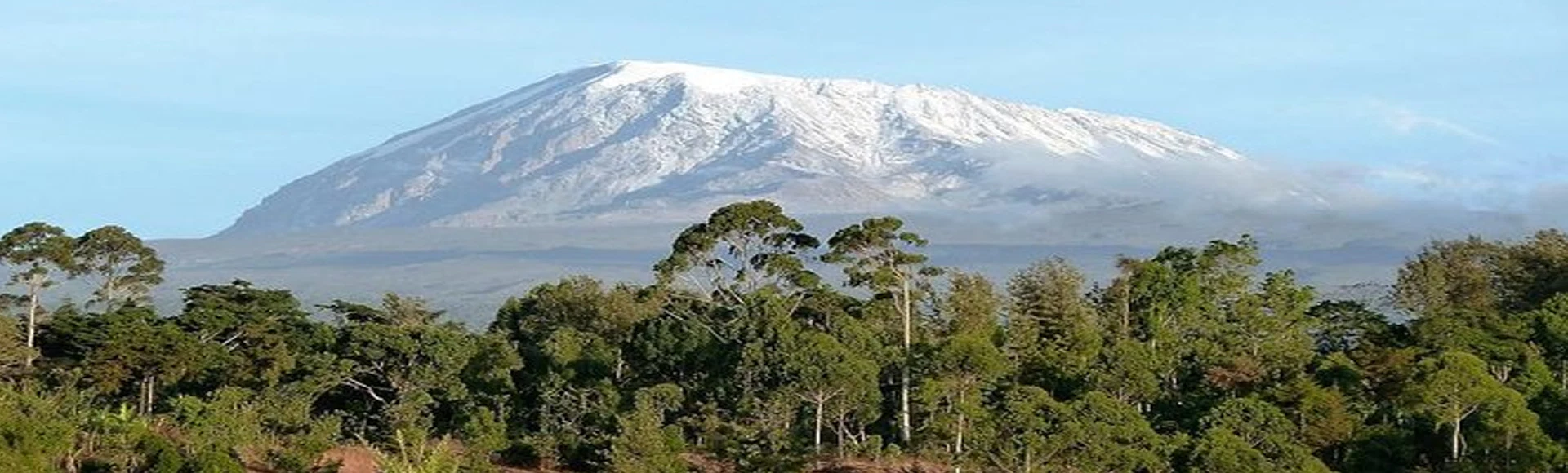 Snow capped mount kilimanjaro view from mount meru trekking route tanzania