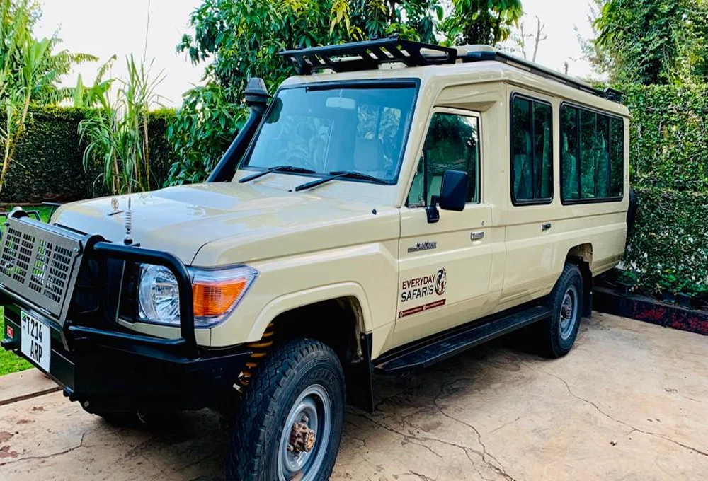 Private Tanzania safari vehicle ready for Tarangire and Lake Manyara game drives